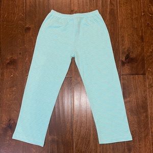 NWT Eyelet & Ivy Aqua Striped Straight Pants